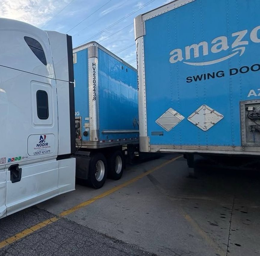 Amazon trailers at the loading dock